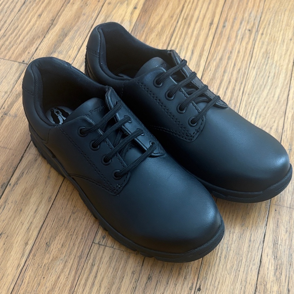 Hush Puppy Black Kids Dress Shoes